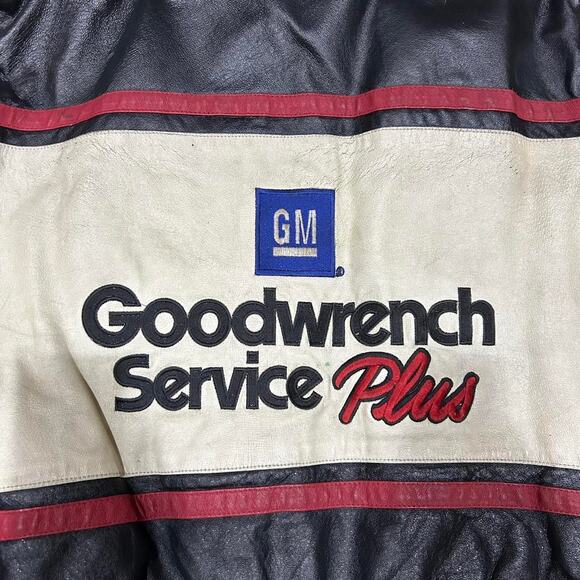 Vintage 90s Dale Earnhardt Sr Leather Jacket Jeff Hamilton brand size XL - Picture 7 of 7